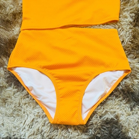 Old Navy one piece cut out scallop trim one shoulder swimsuit XL 14 - Picture 5 of 8